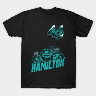 Hamilton 44 Formula 1 Racing Driver Champion F1 T-Shirt